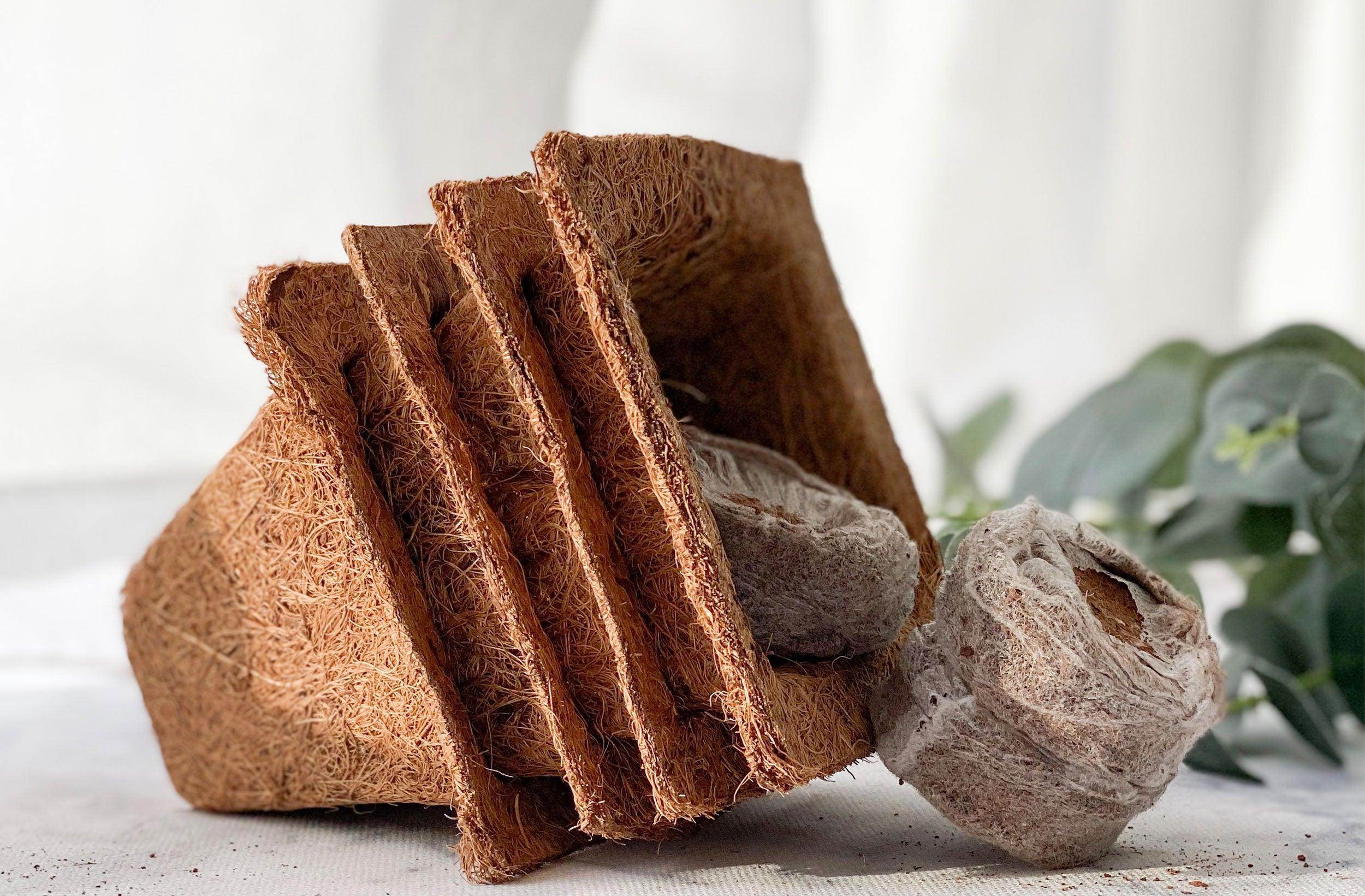 Coco Pot + Coco Peat - LEFT-HANDESIGN®