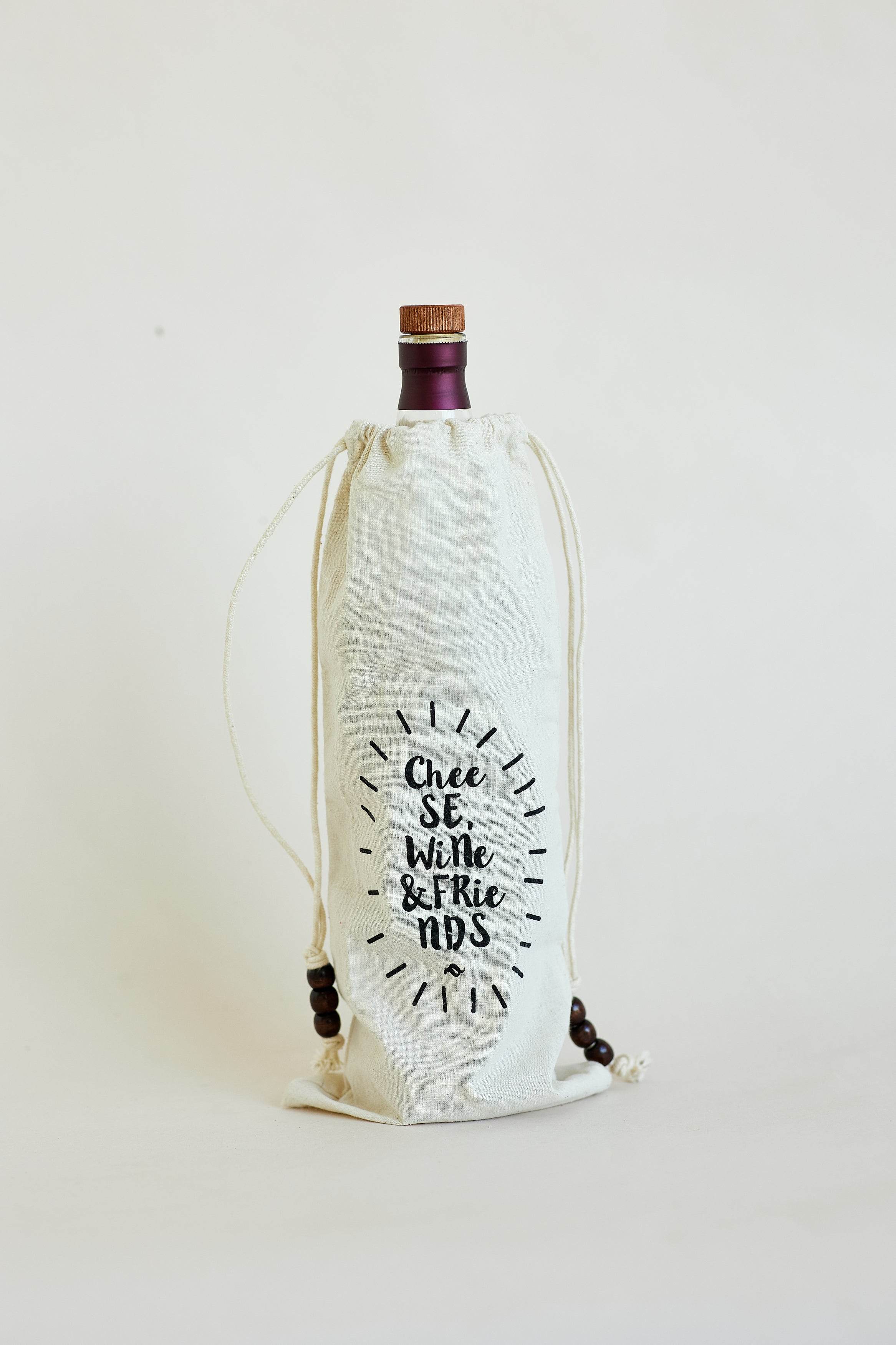 100% Cotton Wine bags - Set of 4 - LEFT-HANDESIGN®