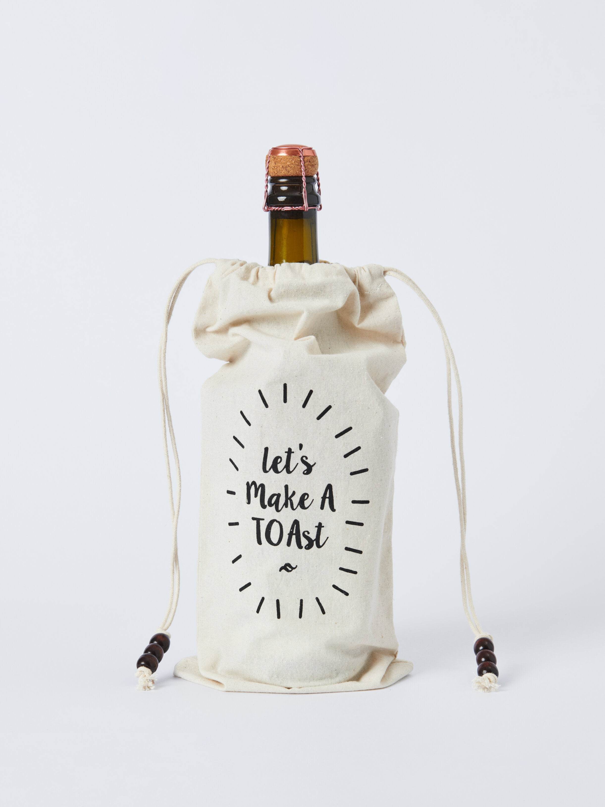 100% Cotton Wine bags - Set of 4 - LEFT-HANDESIGN®