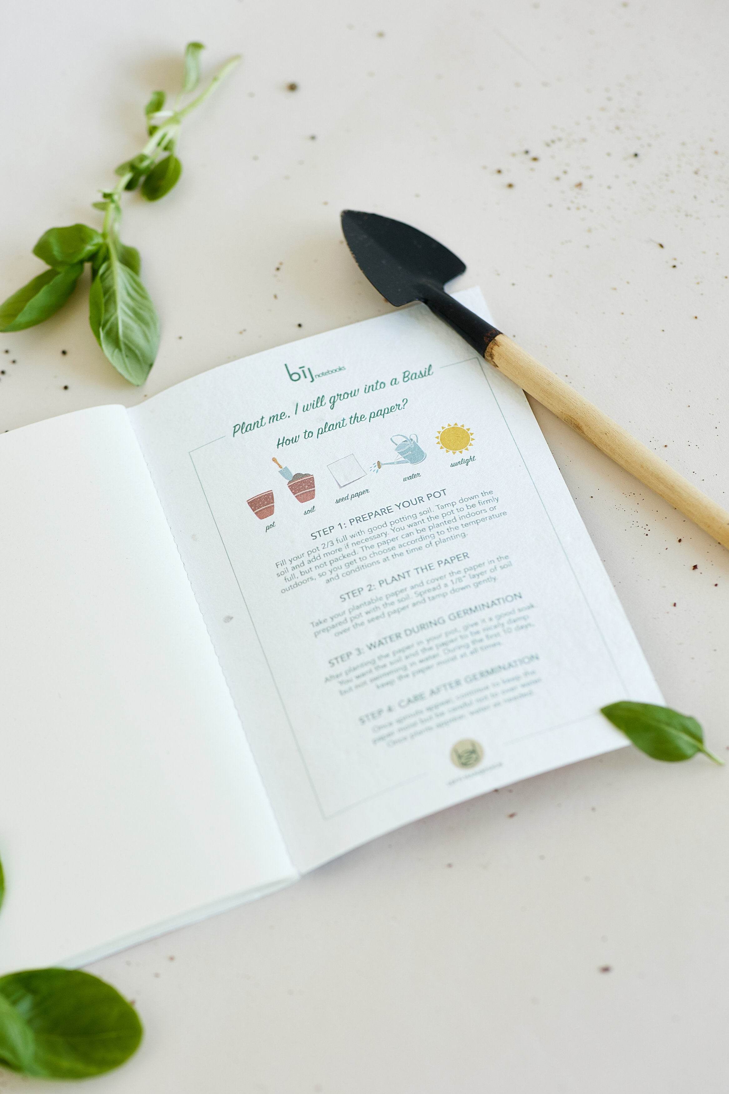 BĪJ Notebook - Seed By Seed - LEFT-HANDESIGN®