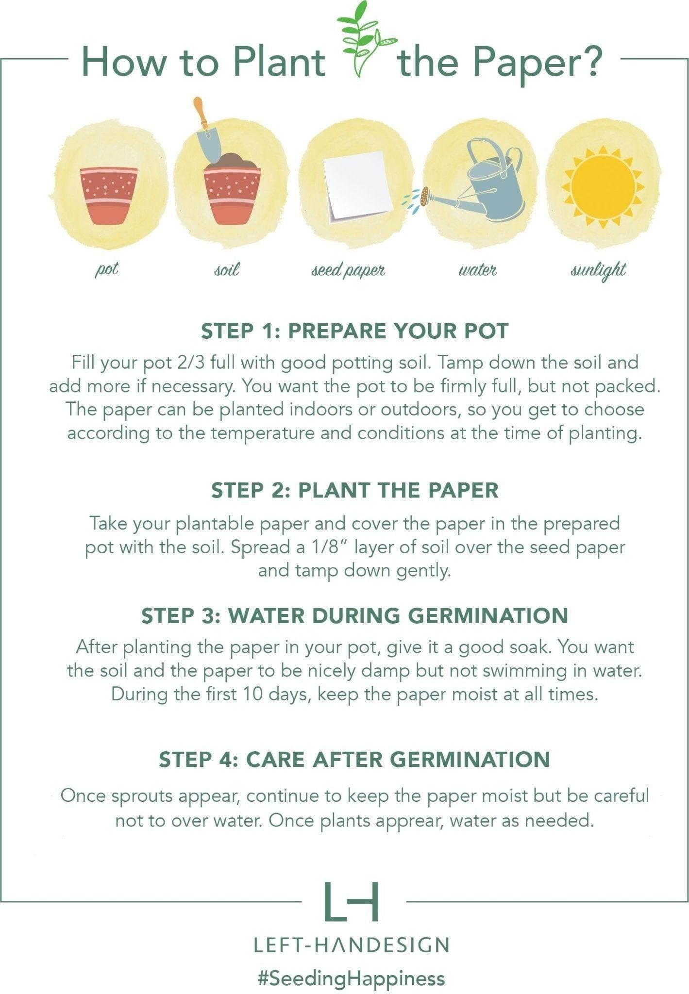 BĪJ Gift Tags - Green Fingers - LEFT-HANDESIGN®