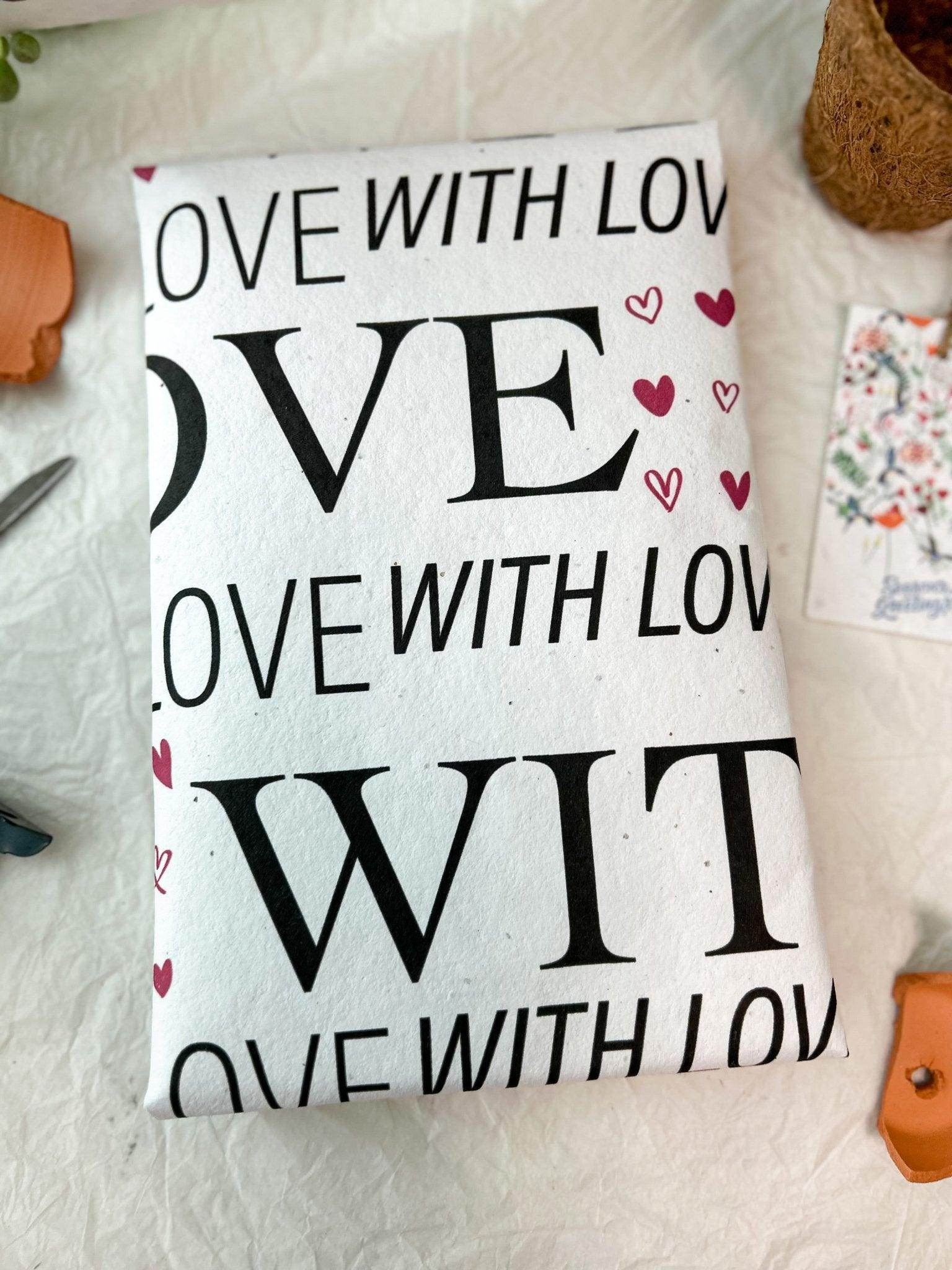 BĪJ Gift Wrap - With Love - LEFT-HANDESIGN®