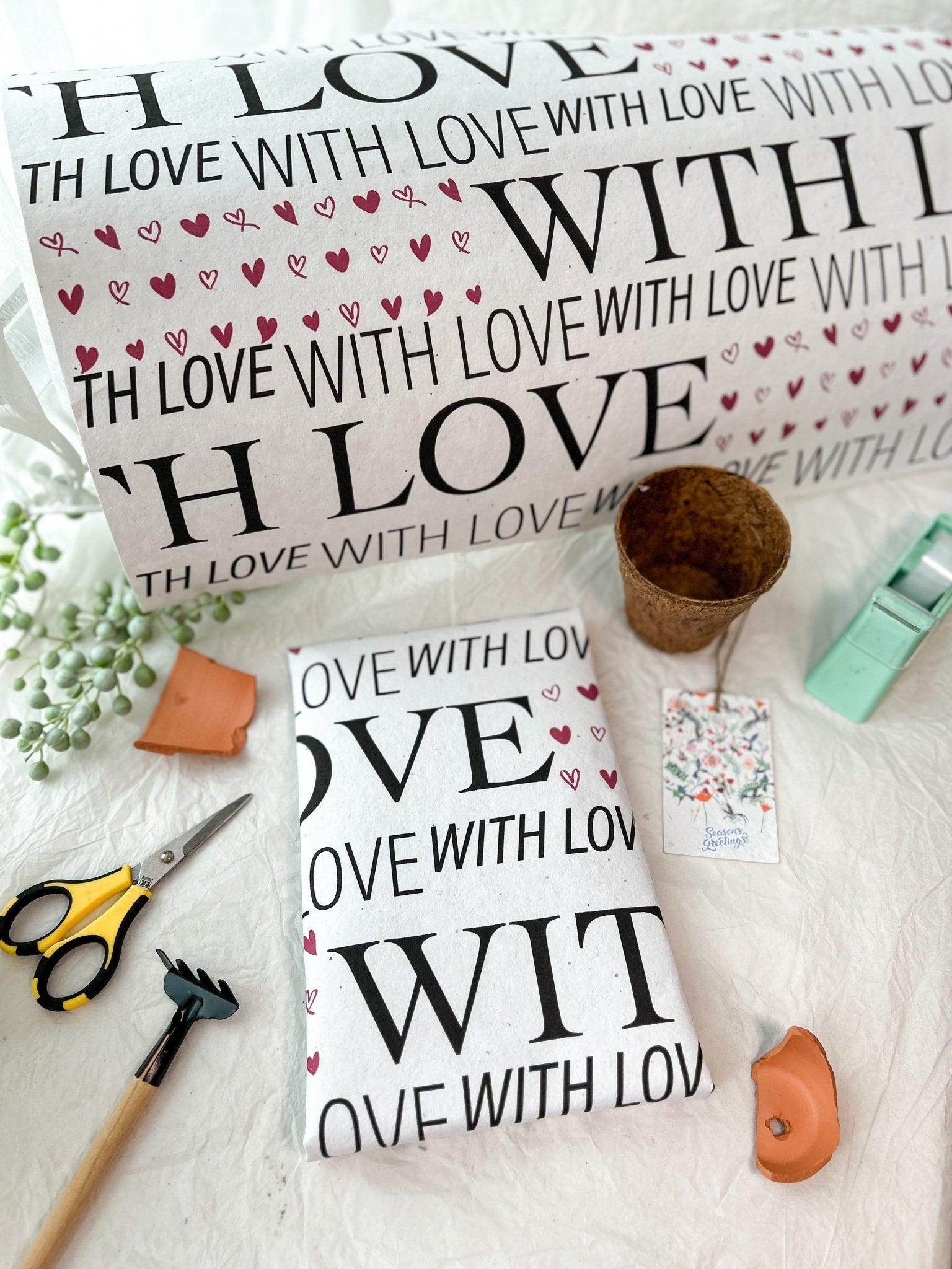 BĪJ Gift Wrap - With Love - LEFT-HANDESIGN®