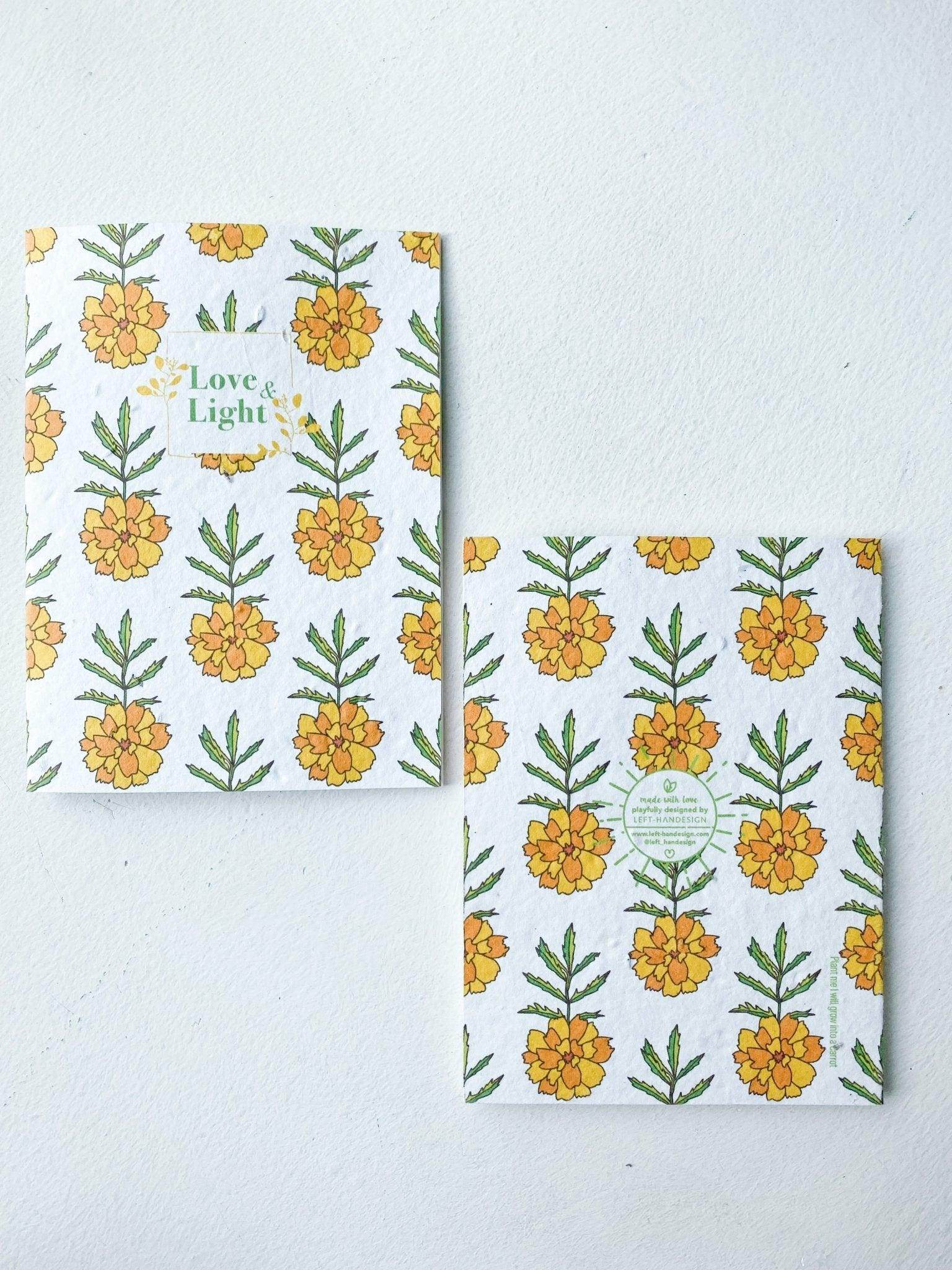 BĪJ Greeting Card - Marigold - LEFT-HANDESIGN®