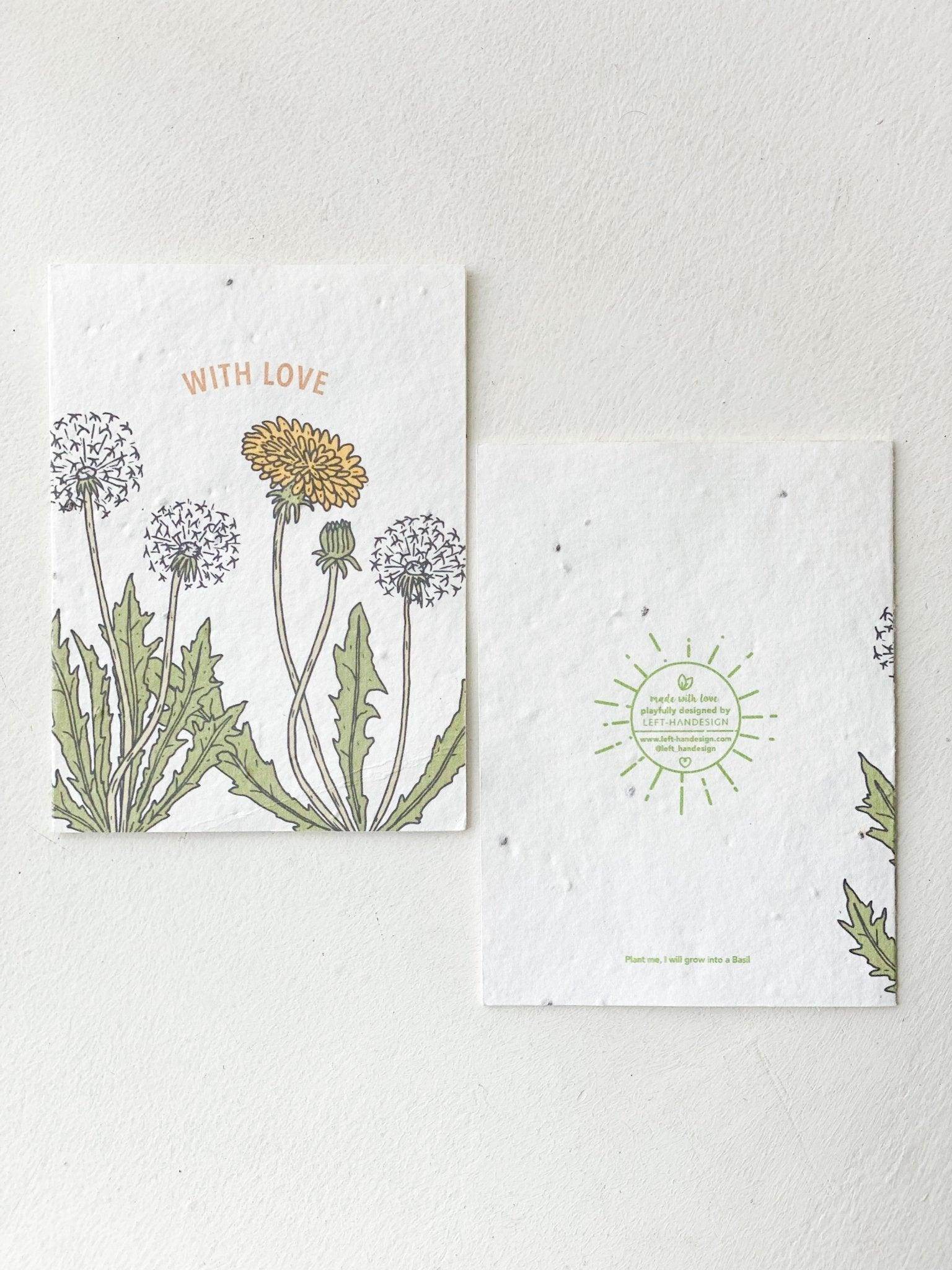 BĪJ Greeting Card - With Love - LEFT-HANDESIGN®