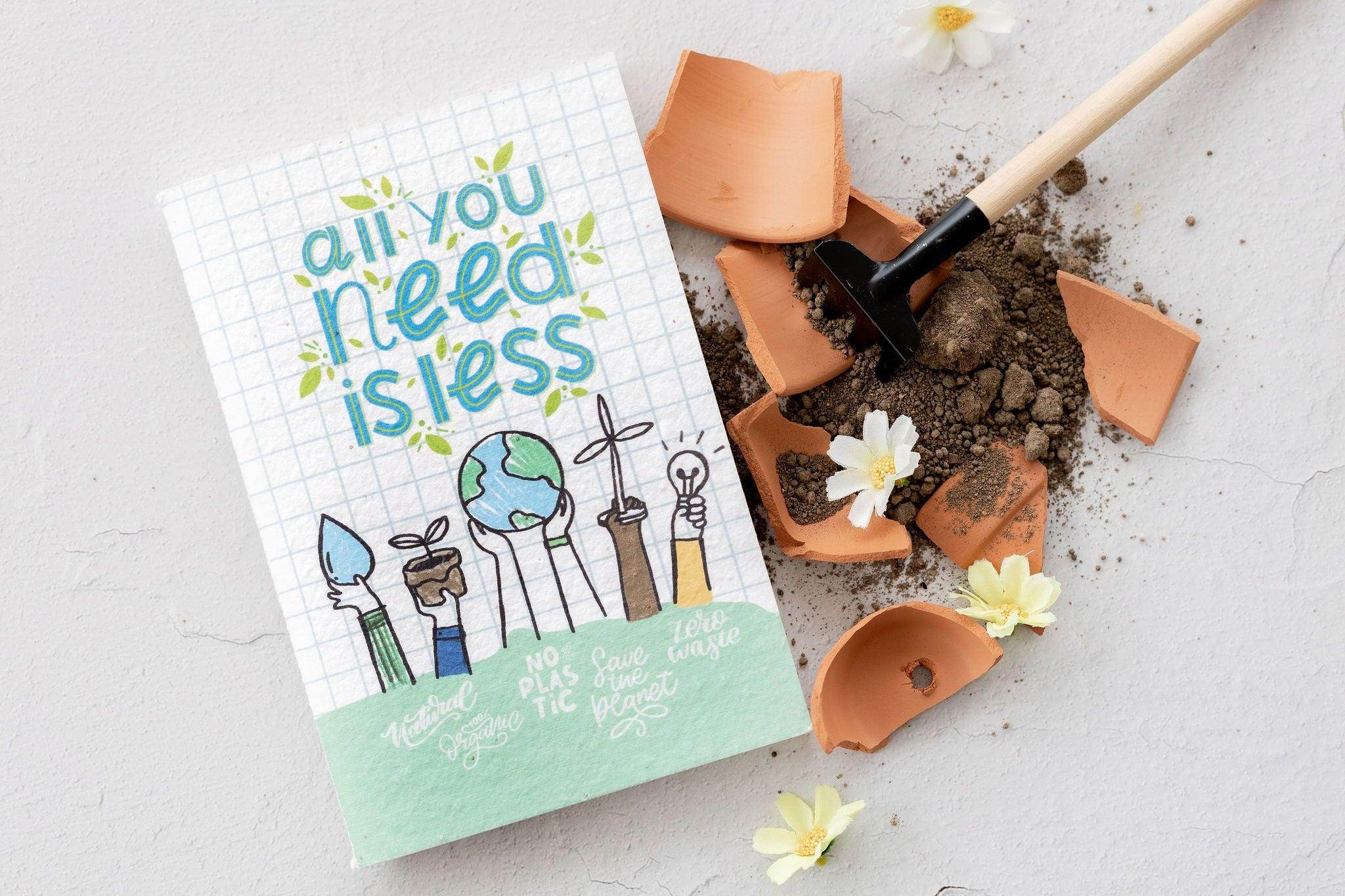 BĪJ Notebook - All You Need Is Less - LEFT-HANDESIGN®