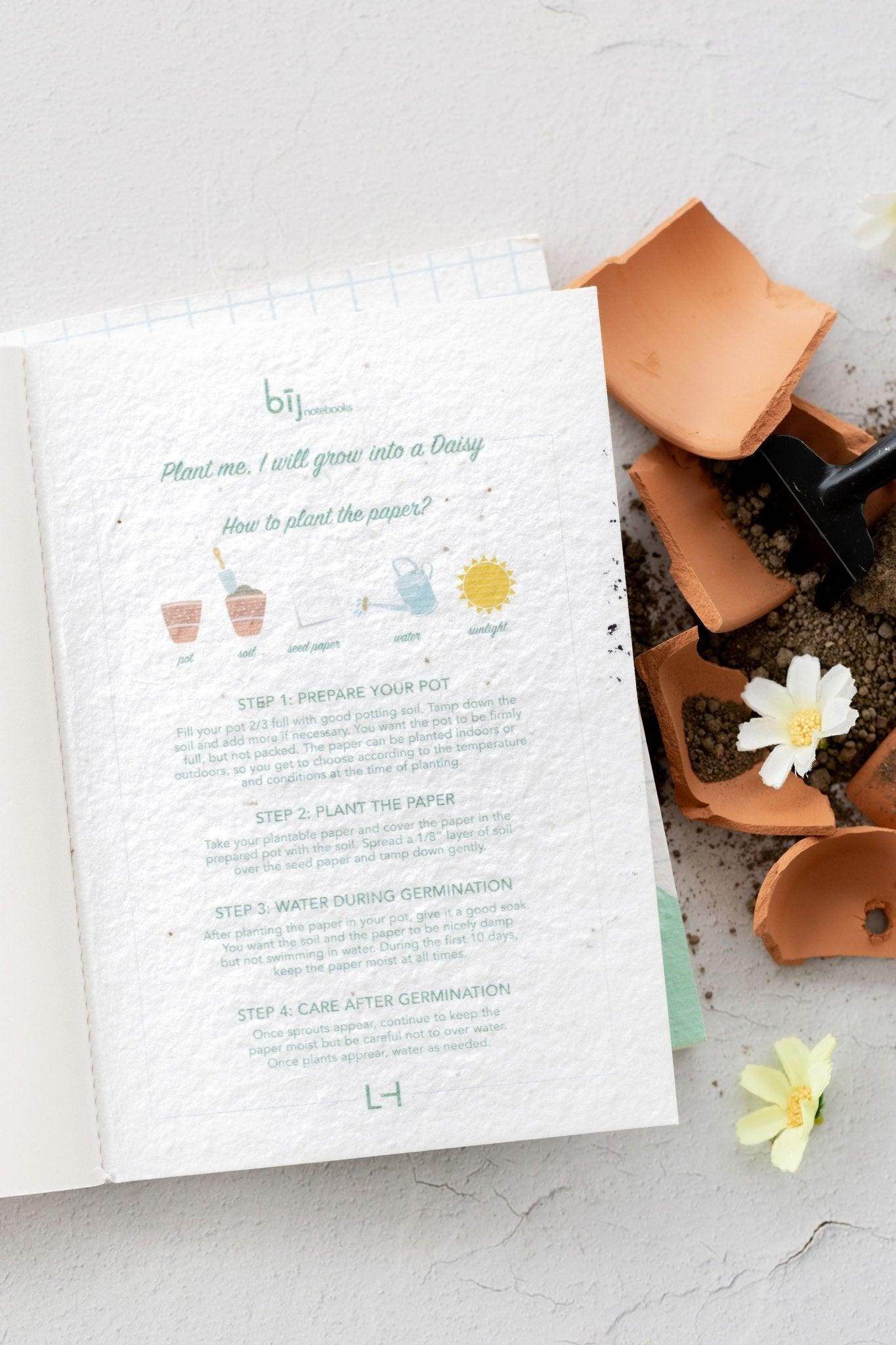 BĪJ Notebook - All You Need Is Less - LEFT-HANDESIGN®