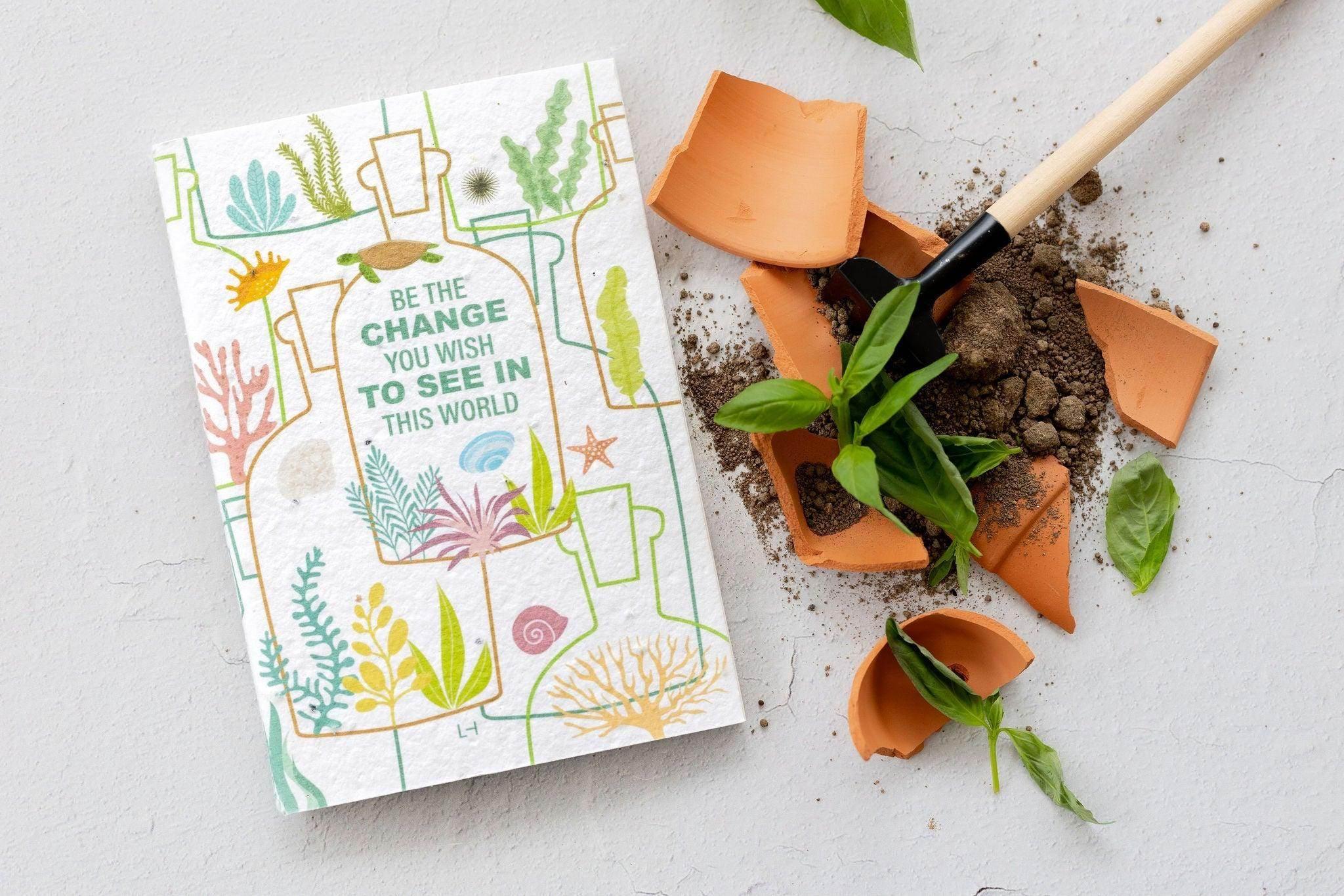 BĪJ Notebook - Be The Change - LEFT-HANDESIGN®