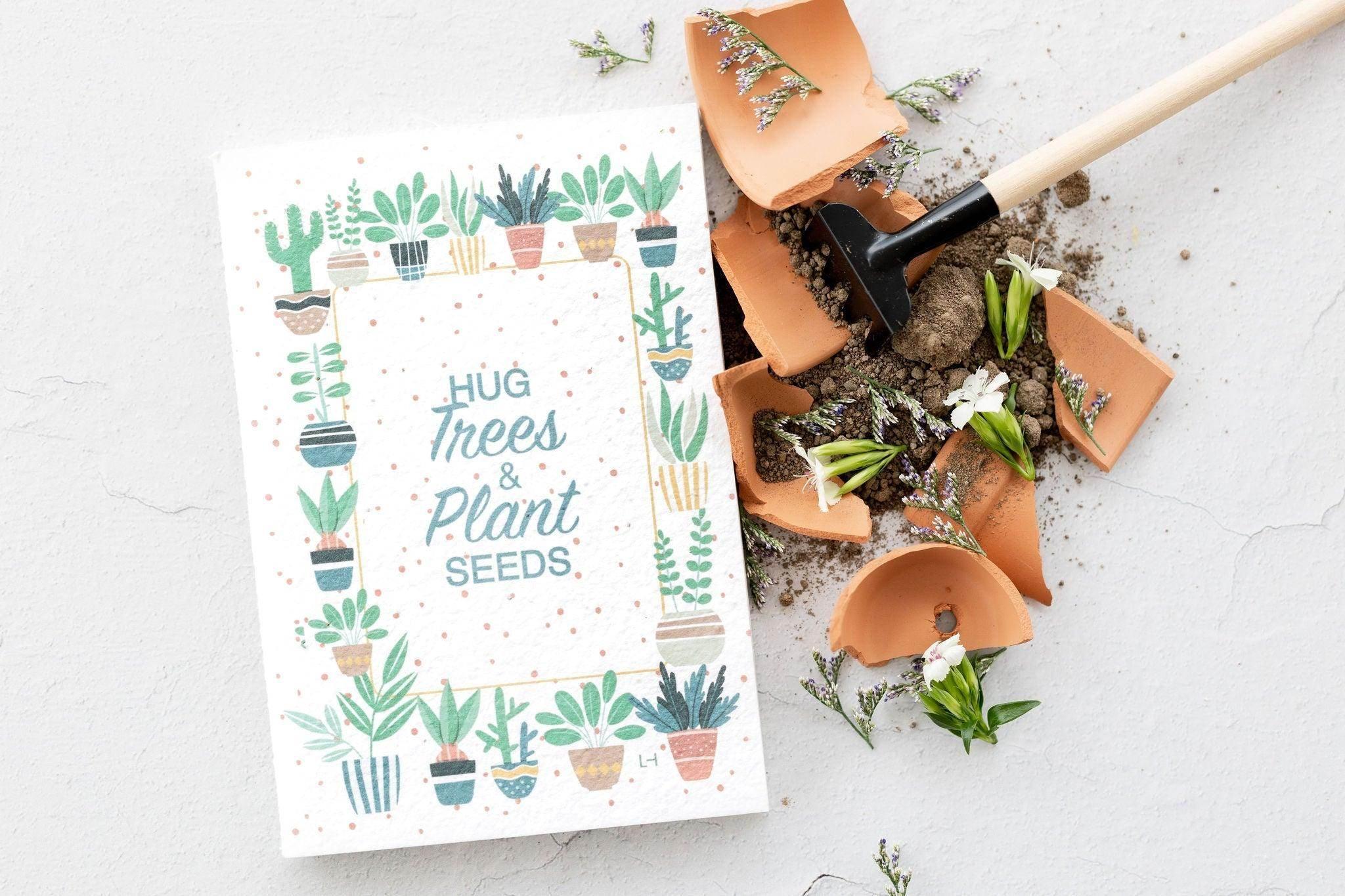 BĪJ Notebook - Hug Trees & Plant Seeds - LEFT-HANDESIGN®
