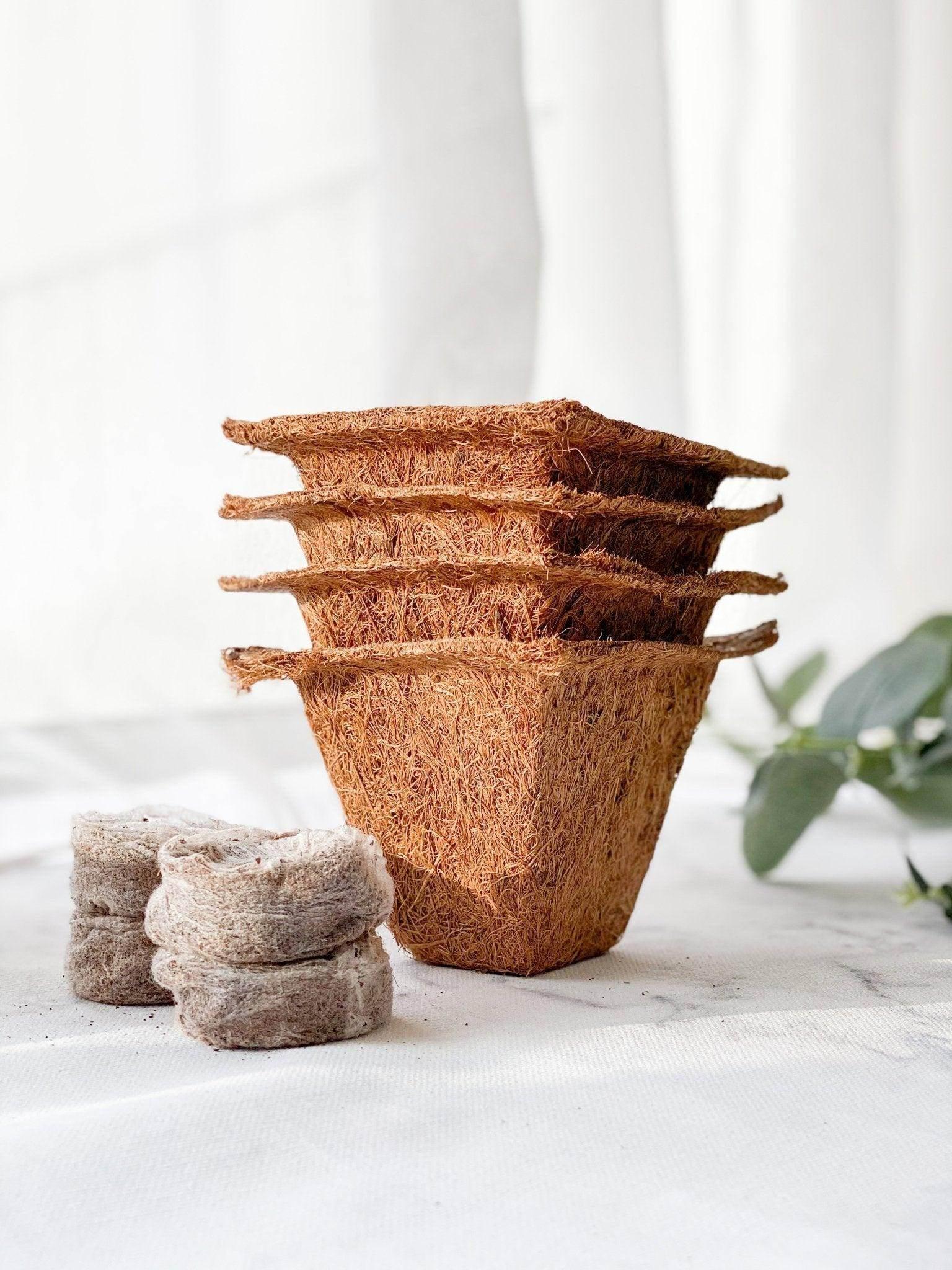 Coco Pot + Coco Peat - LEFT-HANDESIGN®