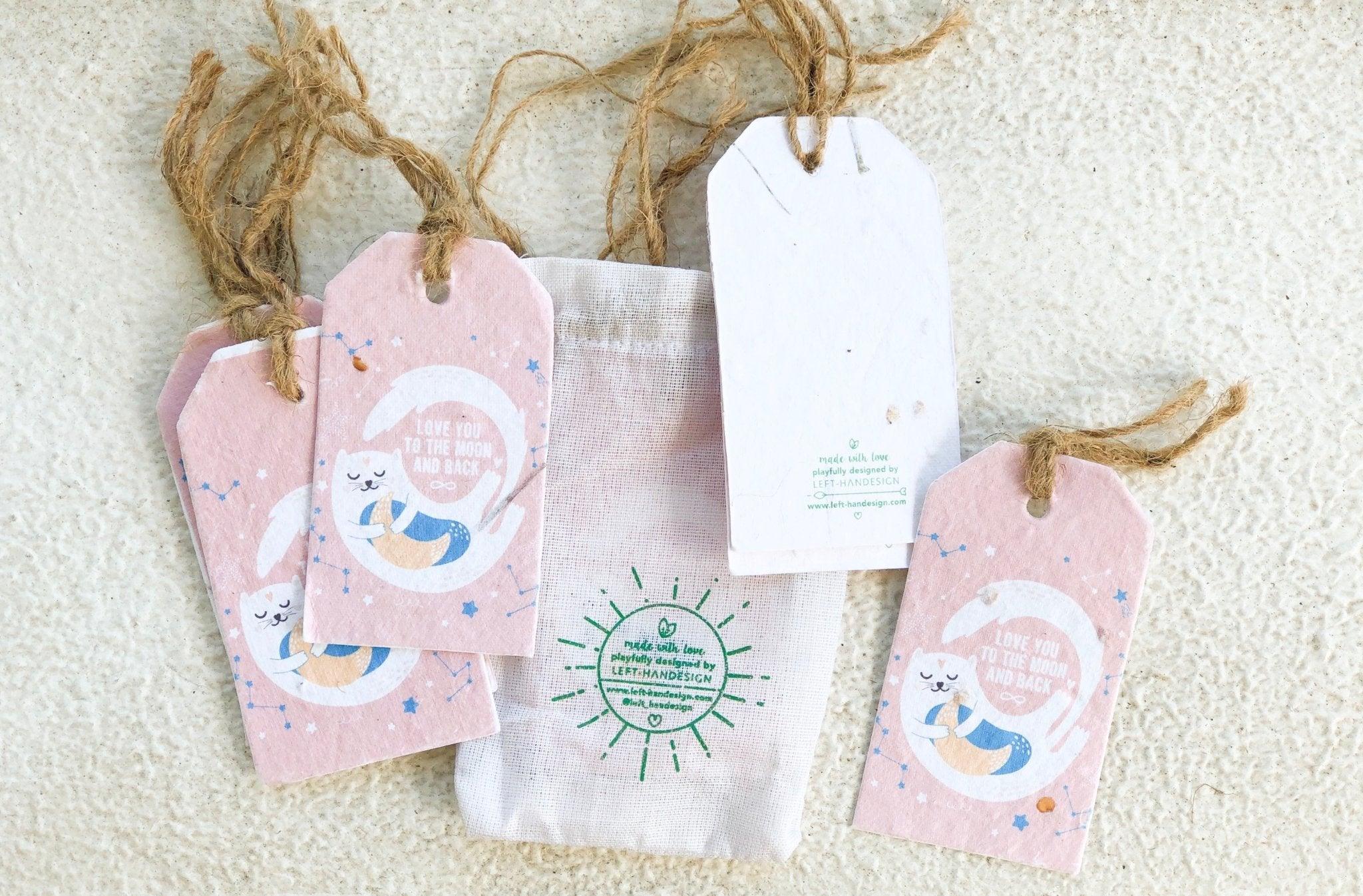 BĪJ Gift Tags - To The Moon and Back - left-handesign®